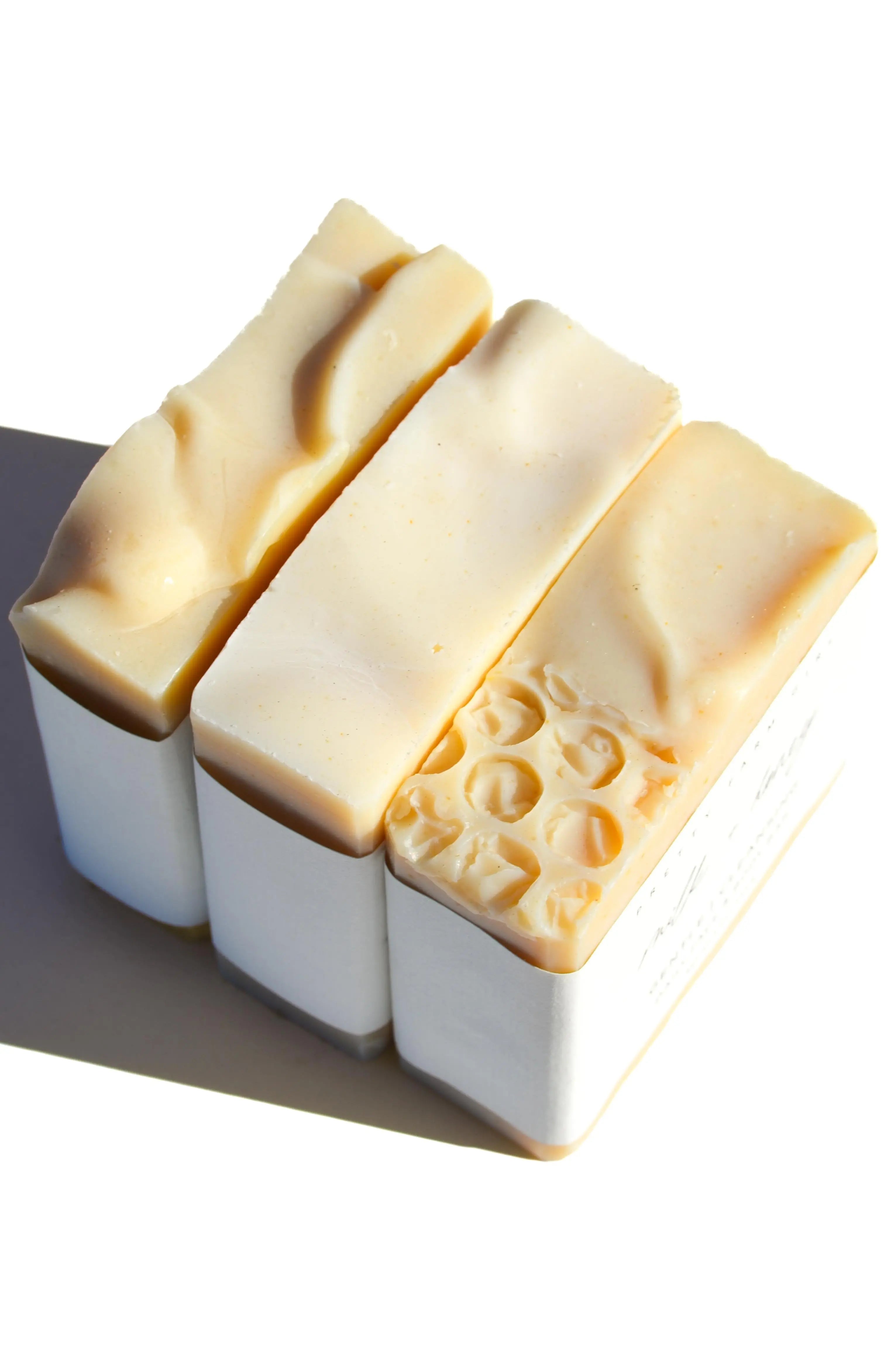 Fragrance Free Handmade Tallow + Goat Milk Soap Bar Trio Pretty farm girl