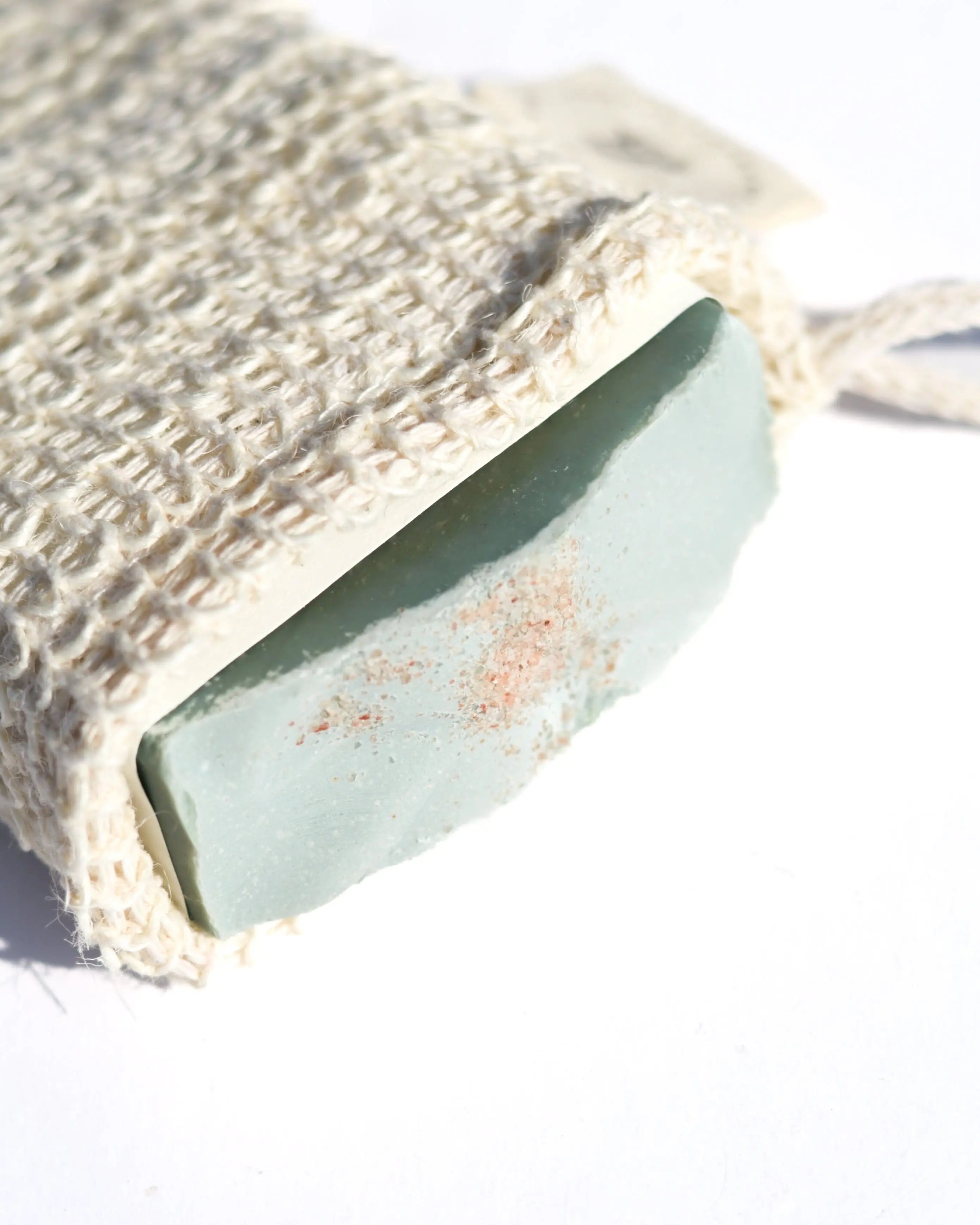 Three Natural Agave Exfoliating Soap Saving Cloth Pouch Pretty farm girl
