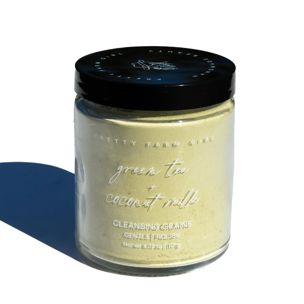 Green Tea + Coconut Milk Facial Cleansing Grains Pretty farm girl