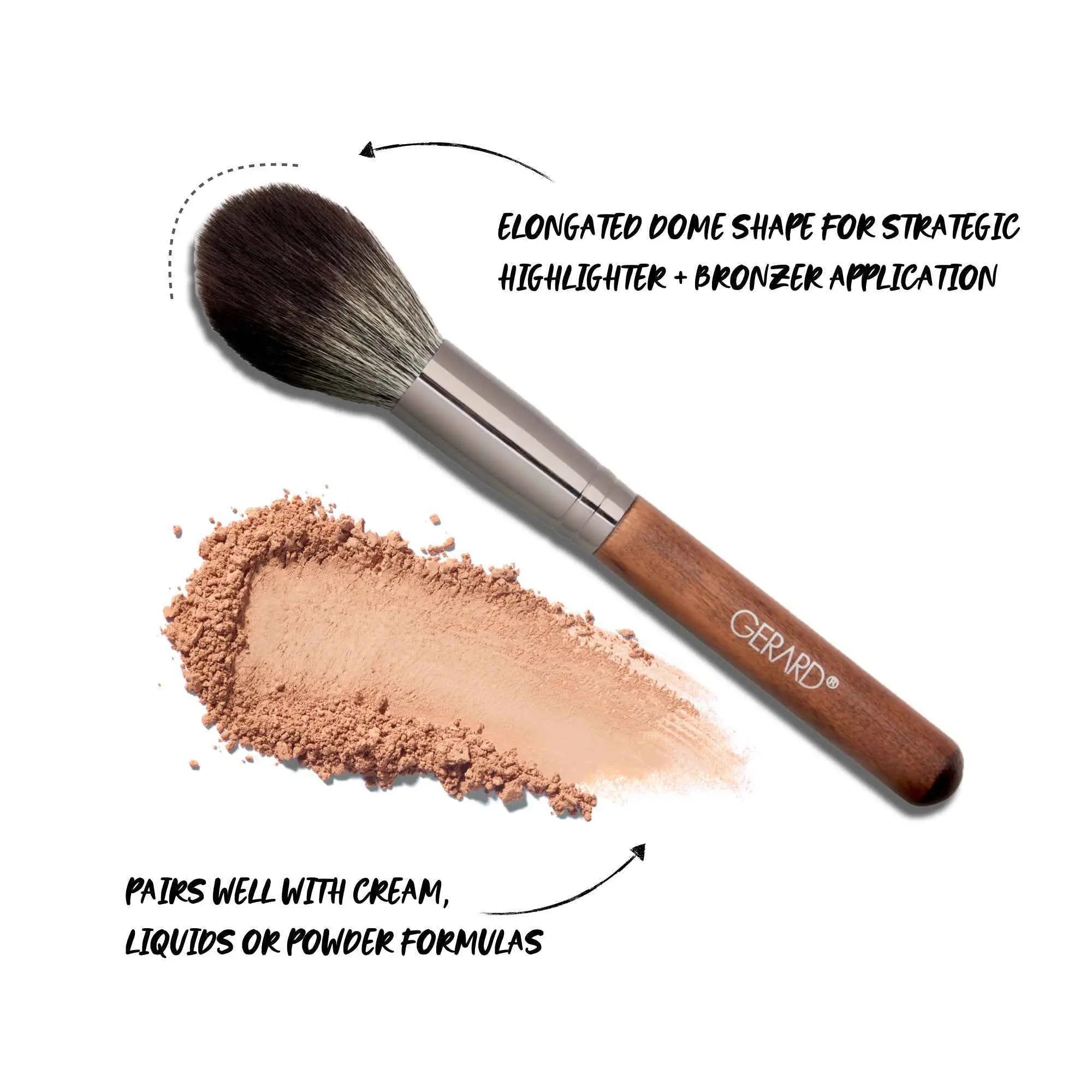 High & Low- Highlight + Bronzer Brush - F2 Gerard Cosmetics
