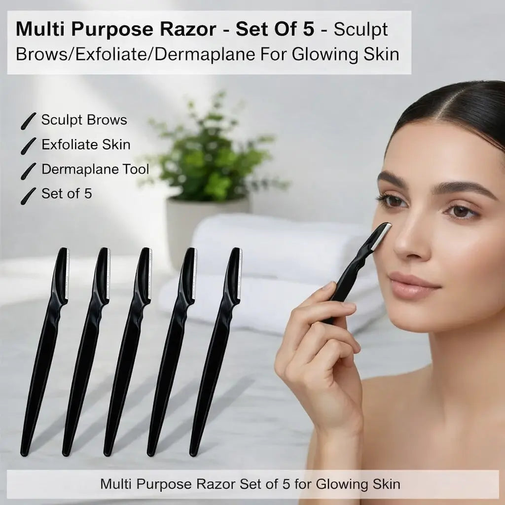 Multi Purpose Razor - Sculpt Brows / Exfoliate / Dermaplane ~ Set of 5 Gerard Cosmetics