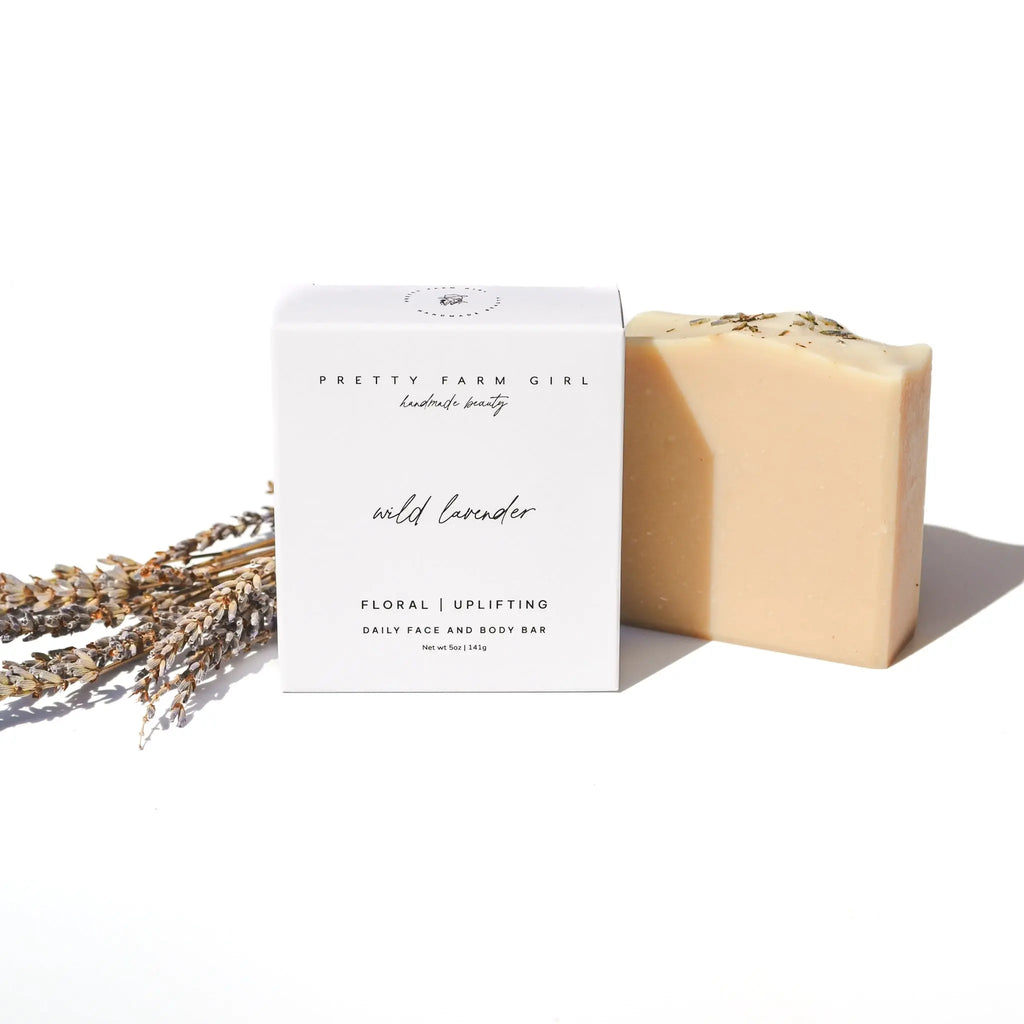 Wild Lavender Handmade Tallow and Goat Milk Soap Bar Pretty farm girl