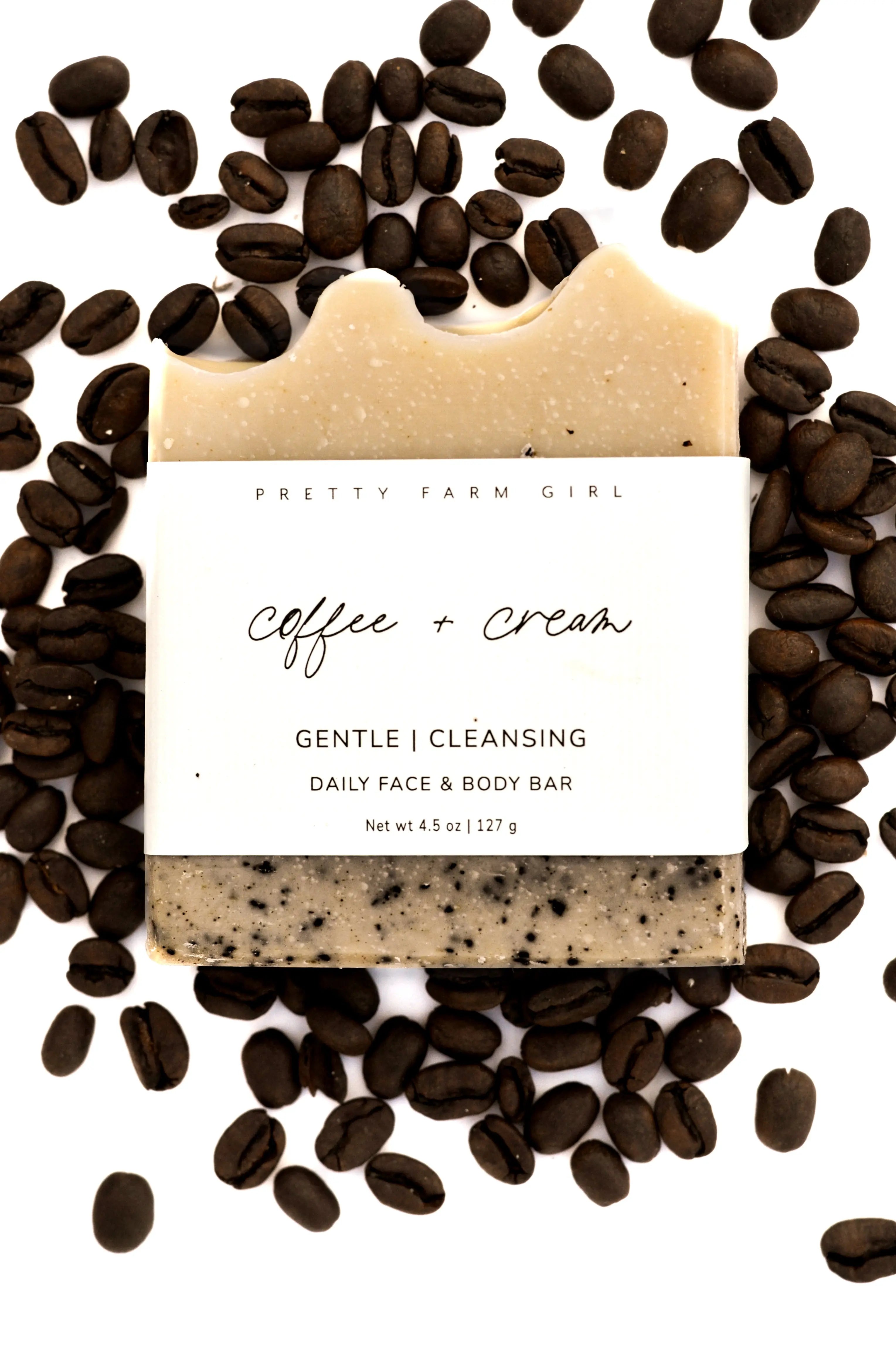 Coffee + Cream Handmade Tallow and Goat Milk Soap Bar Pretty farm girl