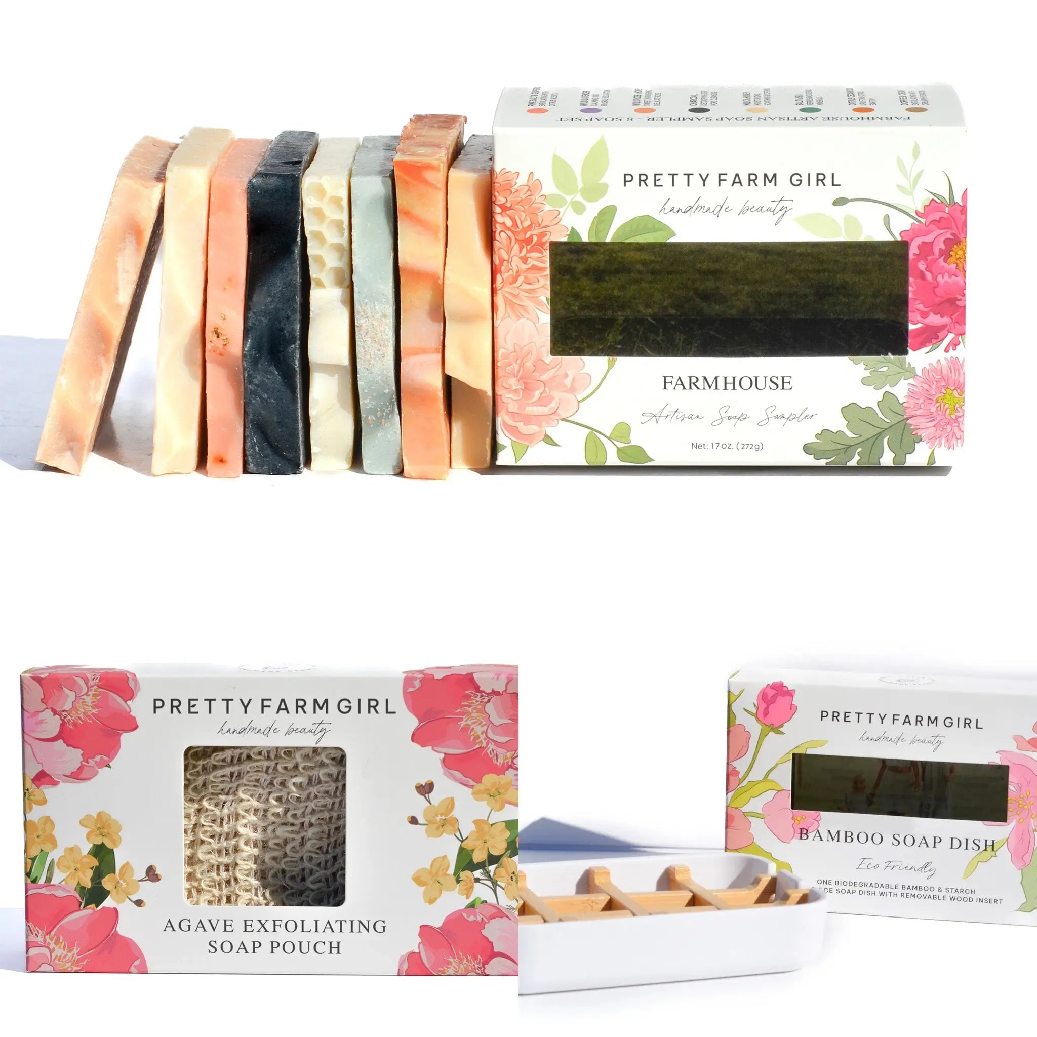 Farmhouse Artisan Goat Milk & Tallow Soap Sampler Pretty farm girl