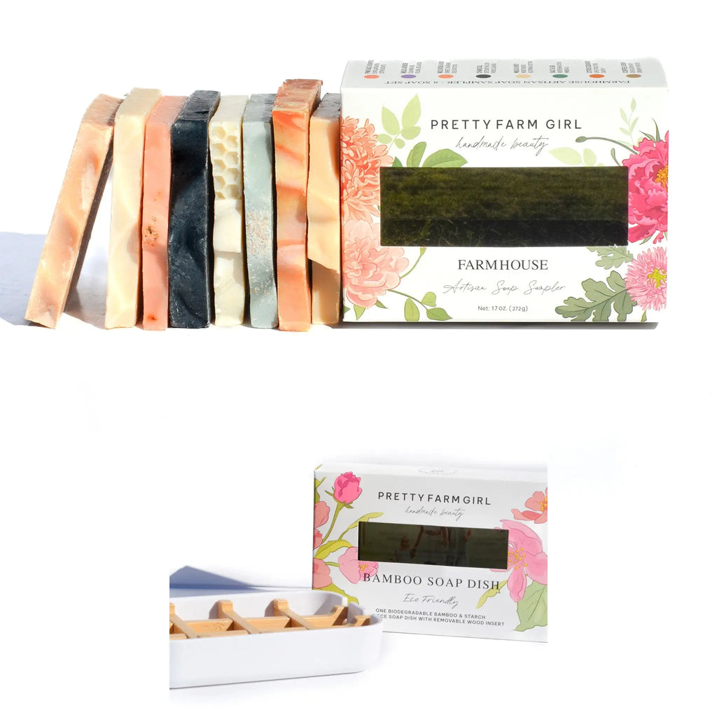 Farmhouse Artisan Goat Milk & Tallow Soap Sampler Pretty farm girl